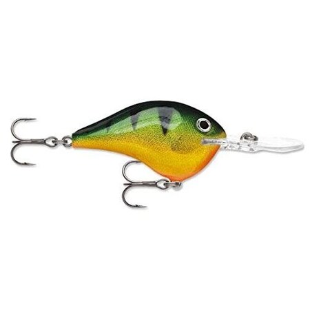 Rapala Dt 08, Balsa, 2, 38 Oz, Running Depth 8', Vmc 5 Trebles, Perch DT08P